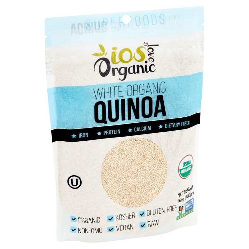 IOS Love Organic Superfoods White Organic Quinoa, 16 oz