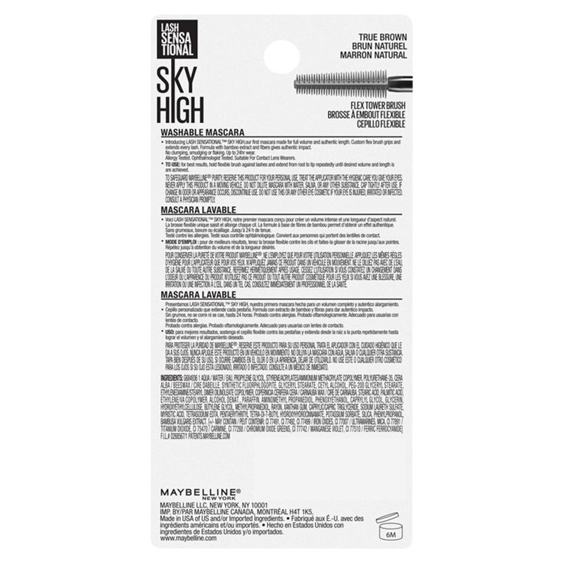 Maybelline New York Lash Sensational Sky High 804 True Brown Mascara, 0.24 fl oz