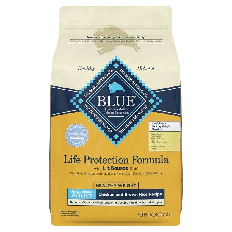 Blue Buffalo Life Protection Formula Adult Small Breed Healthy Weight Dog Food, Chicken &amp; Rice 5-lb