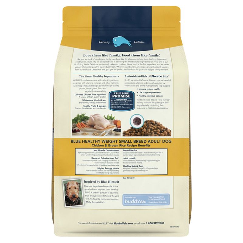 Blue Buffalo Life Protection Formula Adult Small Breed Healthy Weight Dog Food, Chicken &amp; Rice 5-lb