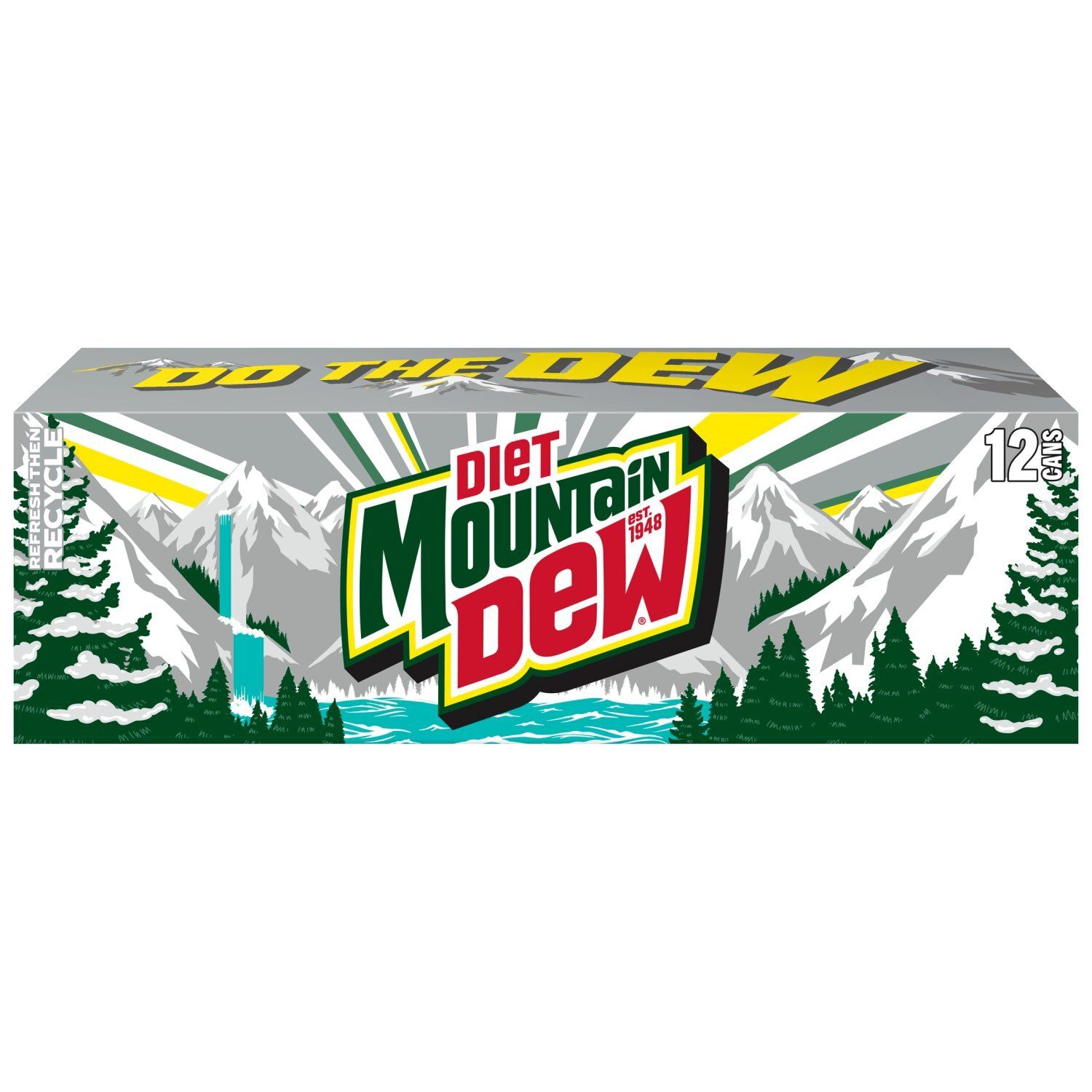 Mountain Dew Diet Soda Citrus 12 Fl Oz, 12 Count