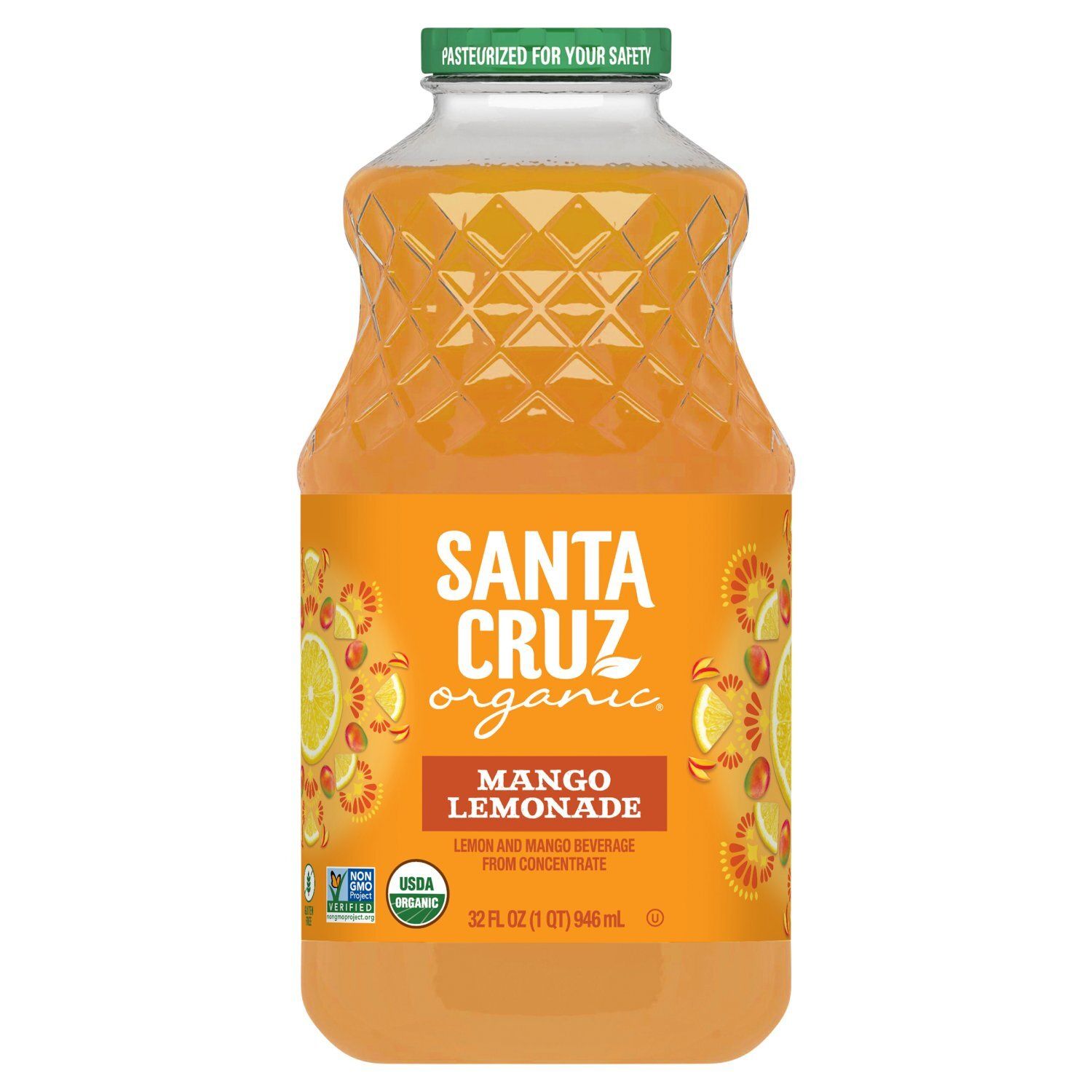 Santa Cruz Organic Mango Lemonade Beverage, 32 fl oz