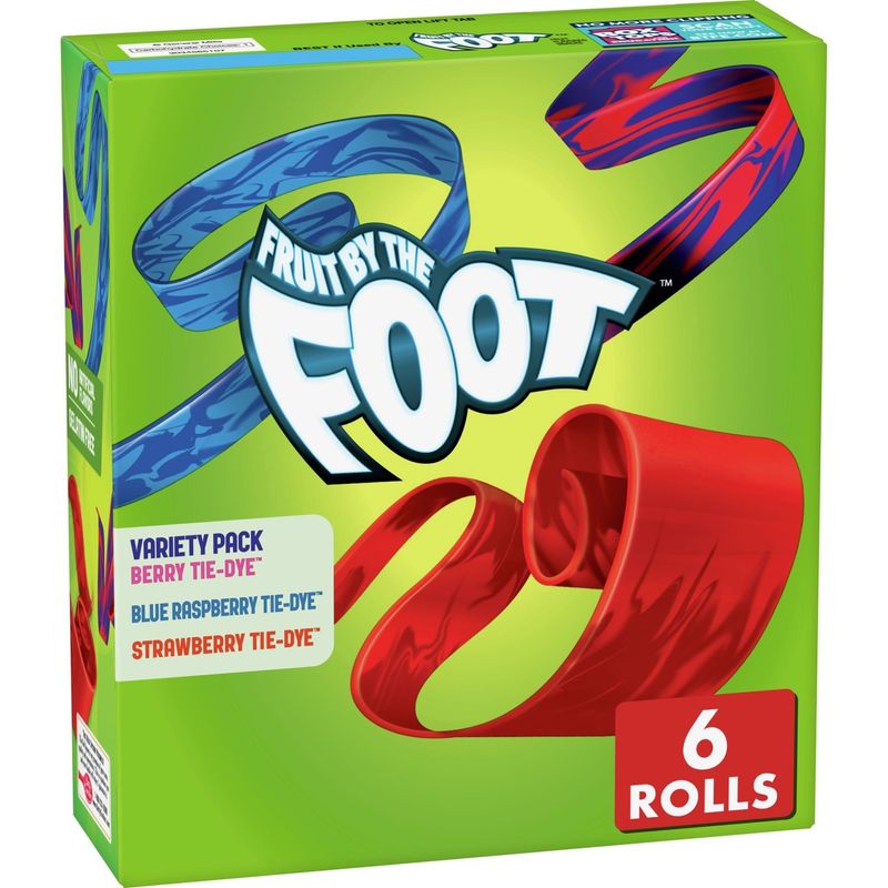 Fruit by the Foot Fruit Flavored Snacks Variety Pack, 0.75 oz, 6 count