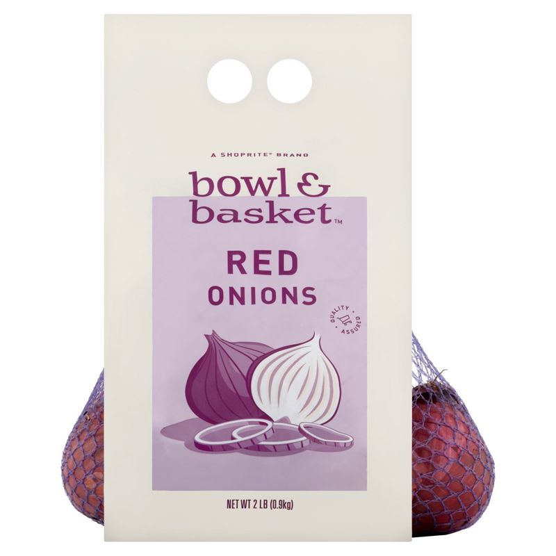 Bowl &amp; Basket Red Onions, 2 lb bag