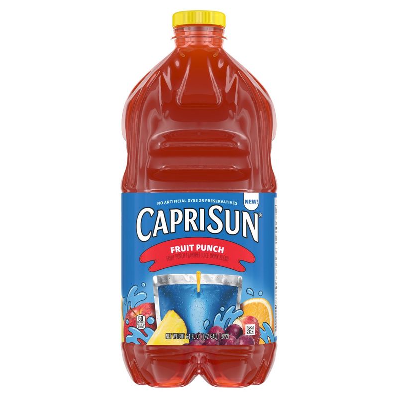 Capri Sun Fruit Punch Flavored Juice Drink Blend, 64 fl oz