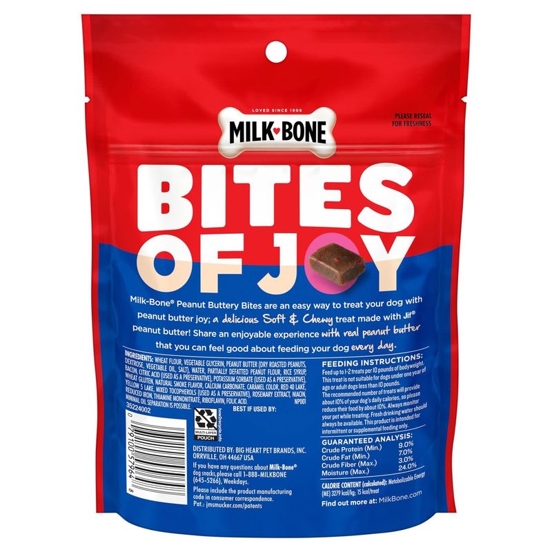 Milk-Bone Soft &amp; Chewy Peanut Buttery Dog Snacks, 4.5 oz