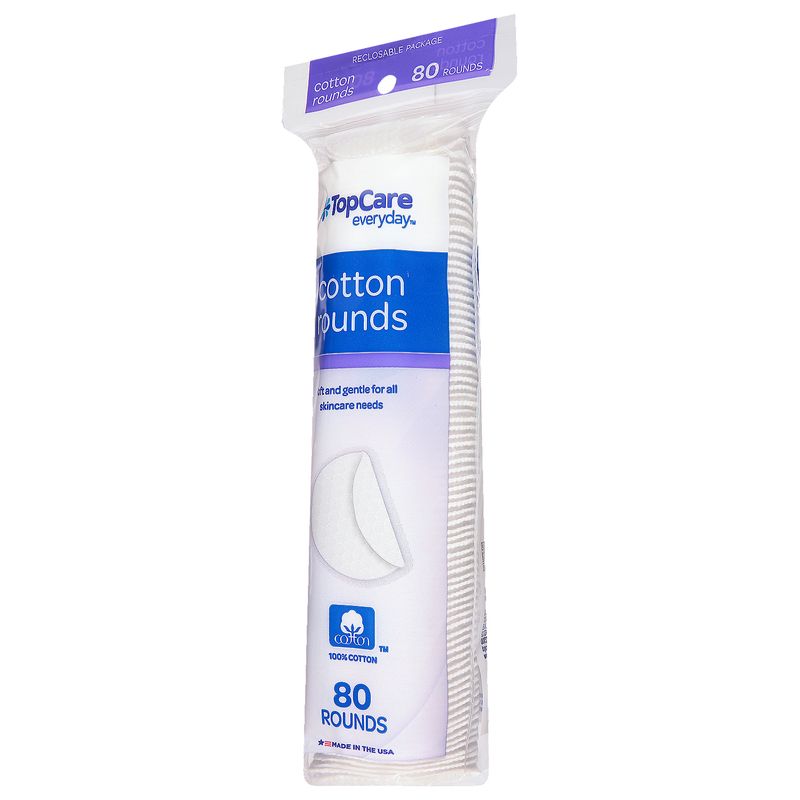 TopCare Cotton Rounds, 80 each