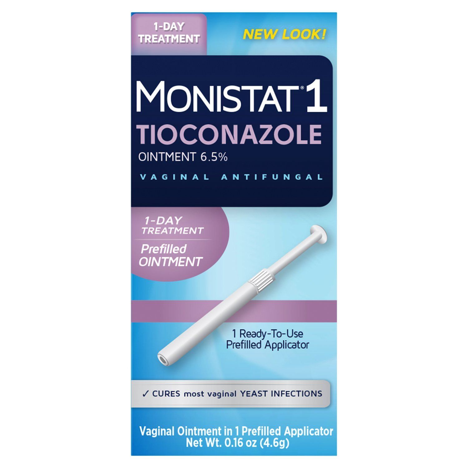 Monistat 1-Day Treatment Tioconazole Vaginal Antifungal Ointment, 1 count, 0.16 oz