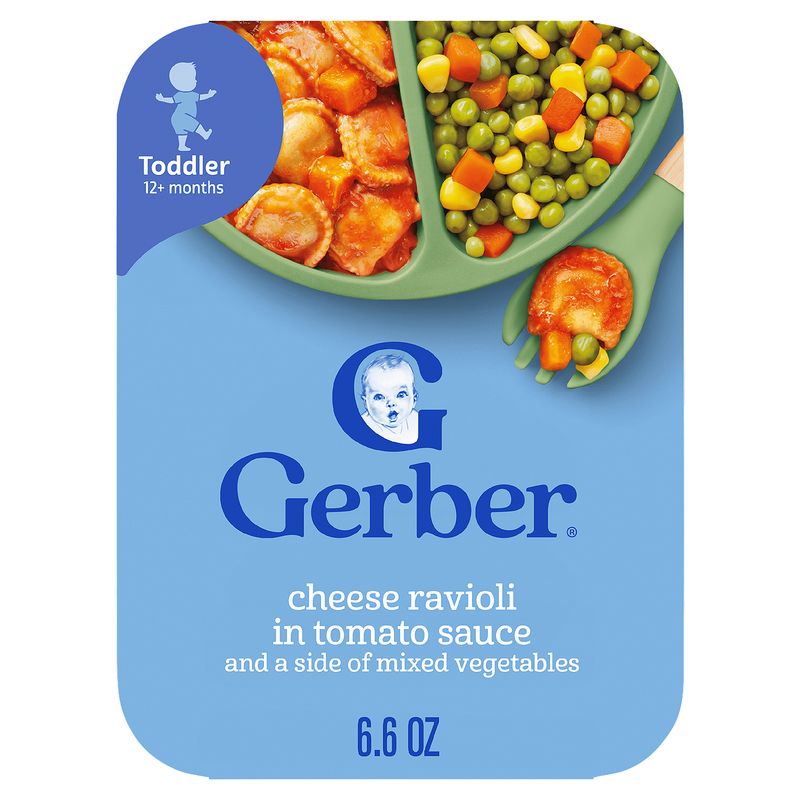Gerber Cheese Ravioli in Tomato Sauce Baby Food, Toddler, 12+ Months, 6.6 oz