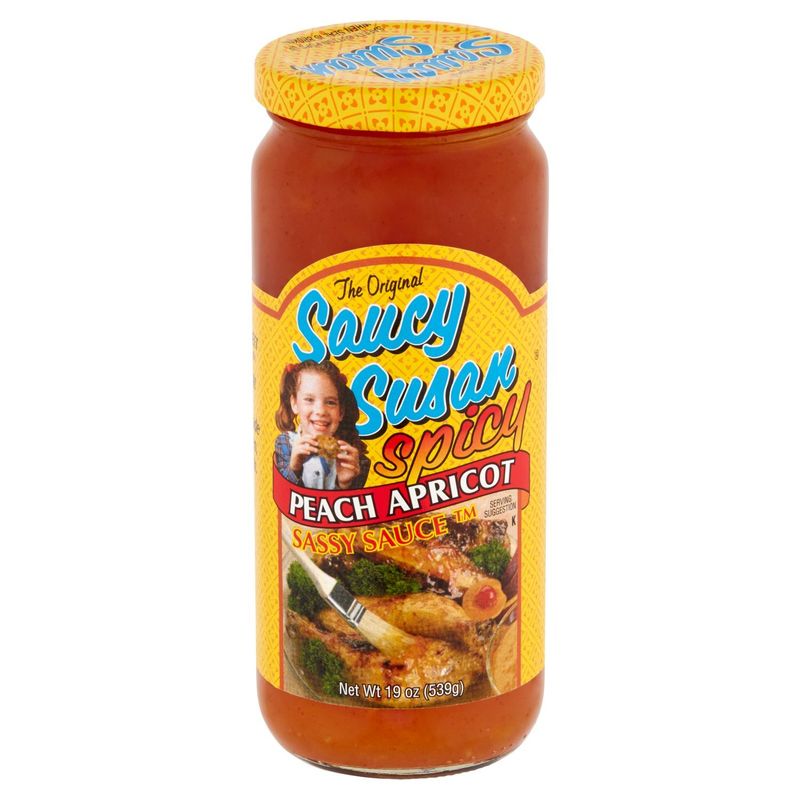 Saucy Susan The Original Spicy Peach Apricot Sassy Sauce, 19 oz