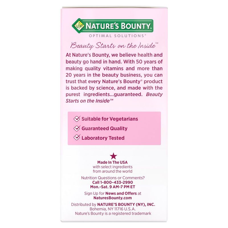 Nature's Bounty Optimal Solutions Hair Growth Dietary Supplement, 30 count