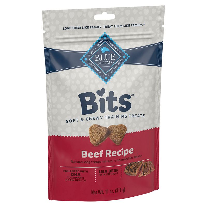 Blue Buffalo Bits Beef Recipe Soft &amp; Chey Training Dog Treats, 4.5 oz