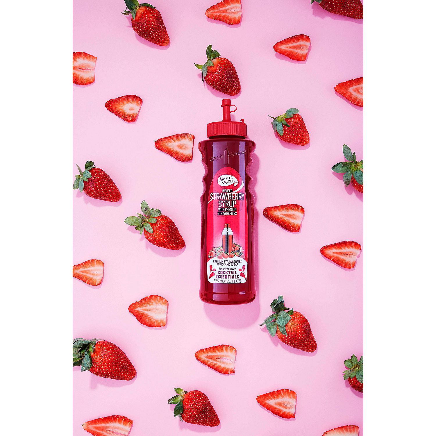 Master of Mixes Cocktail Essentials Infused Strawberry Syrup, 12.7 fl oz
