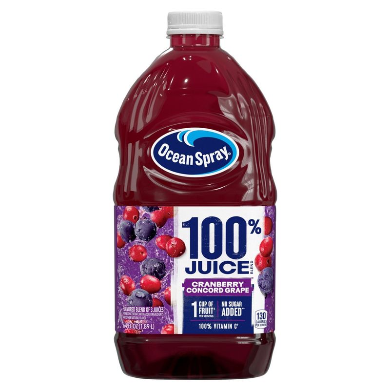 Ocean Spray Cranberry Concord Grape 100% Juice Blend, 64 fl oz