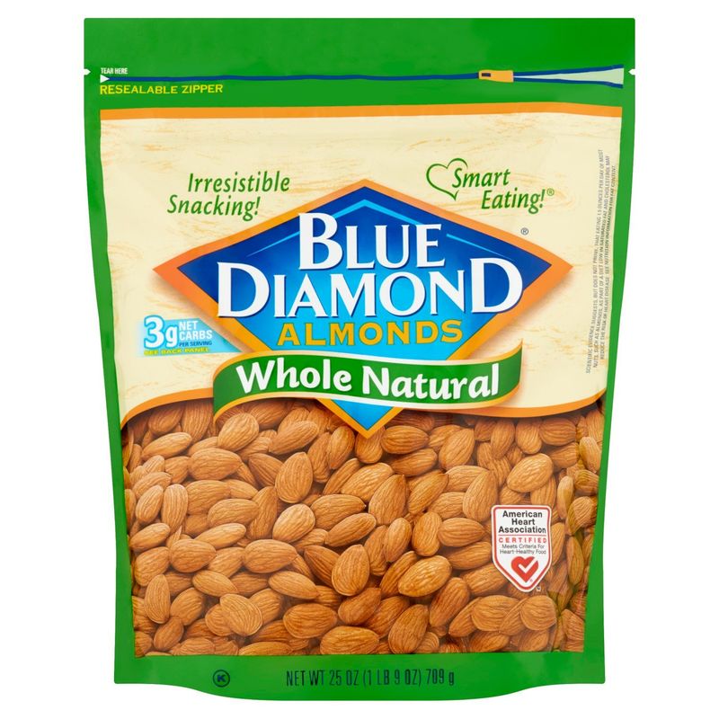 Blue Diamond Almonds Whole Natural Almonds, 25 oz