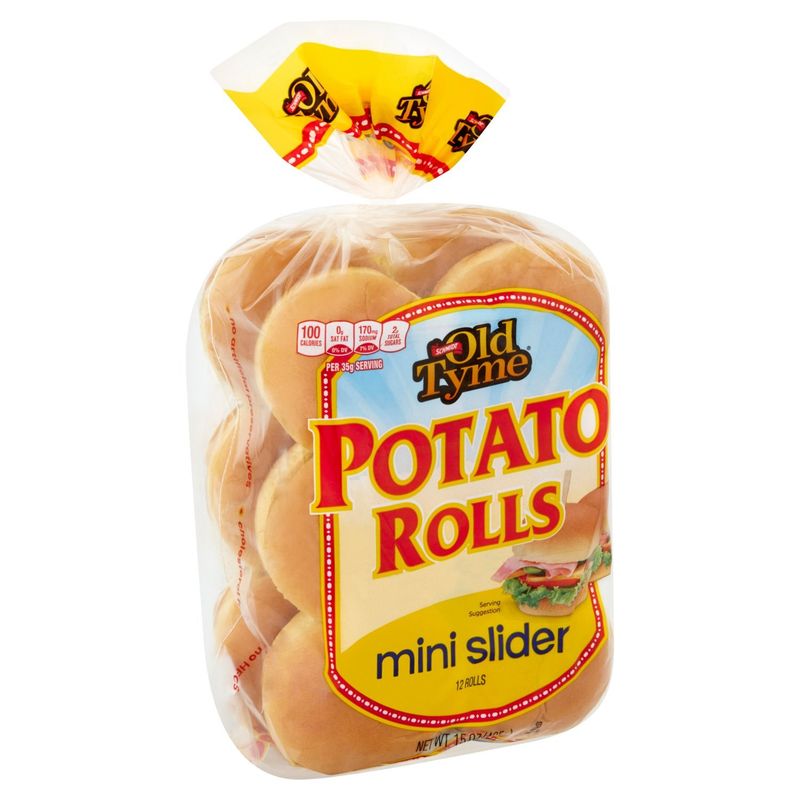 Schmidt Old Tyme Mini Slider Potato Rolls, 12 count, 15 oz