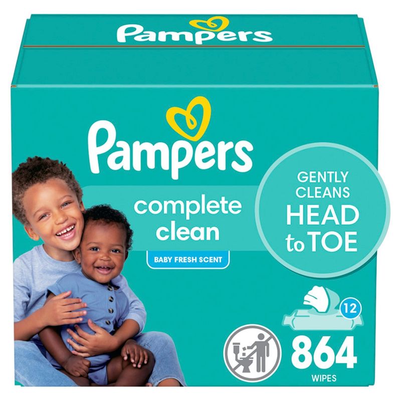 Pampers Complete Clean Baby Fresh Scent Wipes, 864 count