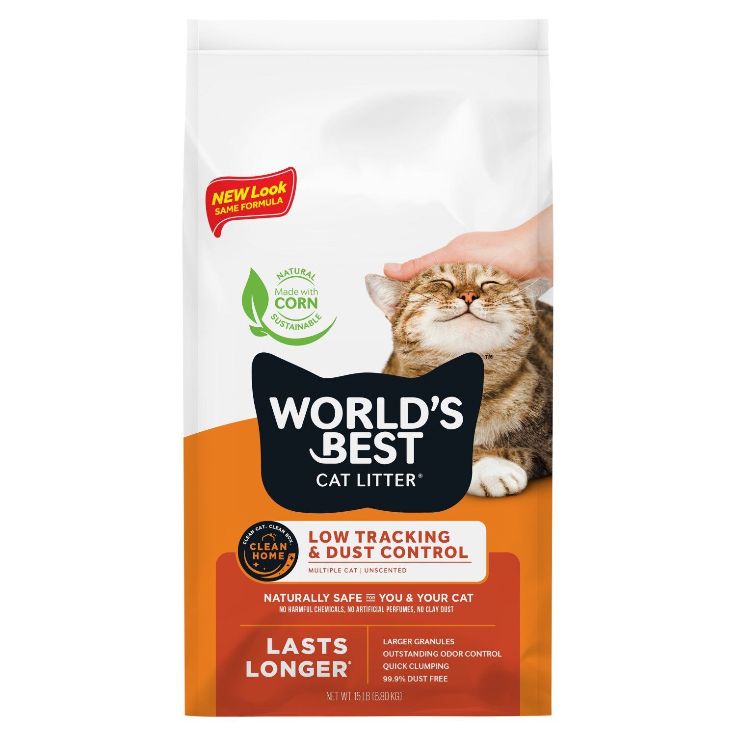 World's Best Cat Litter™ Low Tracking &amp; Dust Control Multiple Cat Unscented