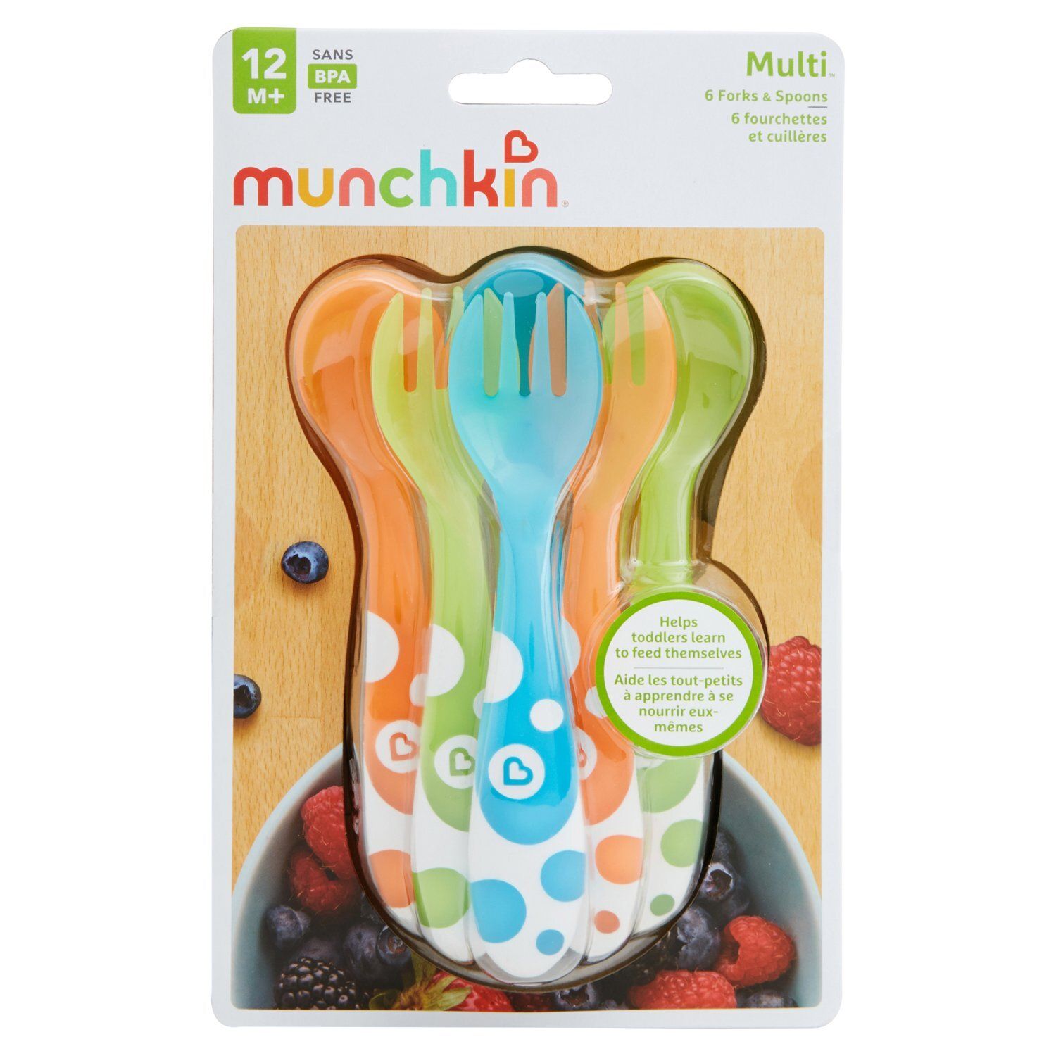 Munchkin Multi Forks &amp; Spoons, 12 M+, 6 count