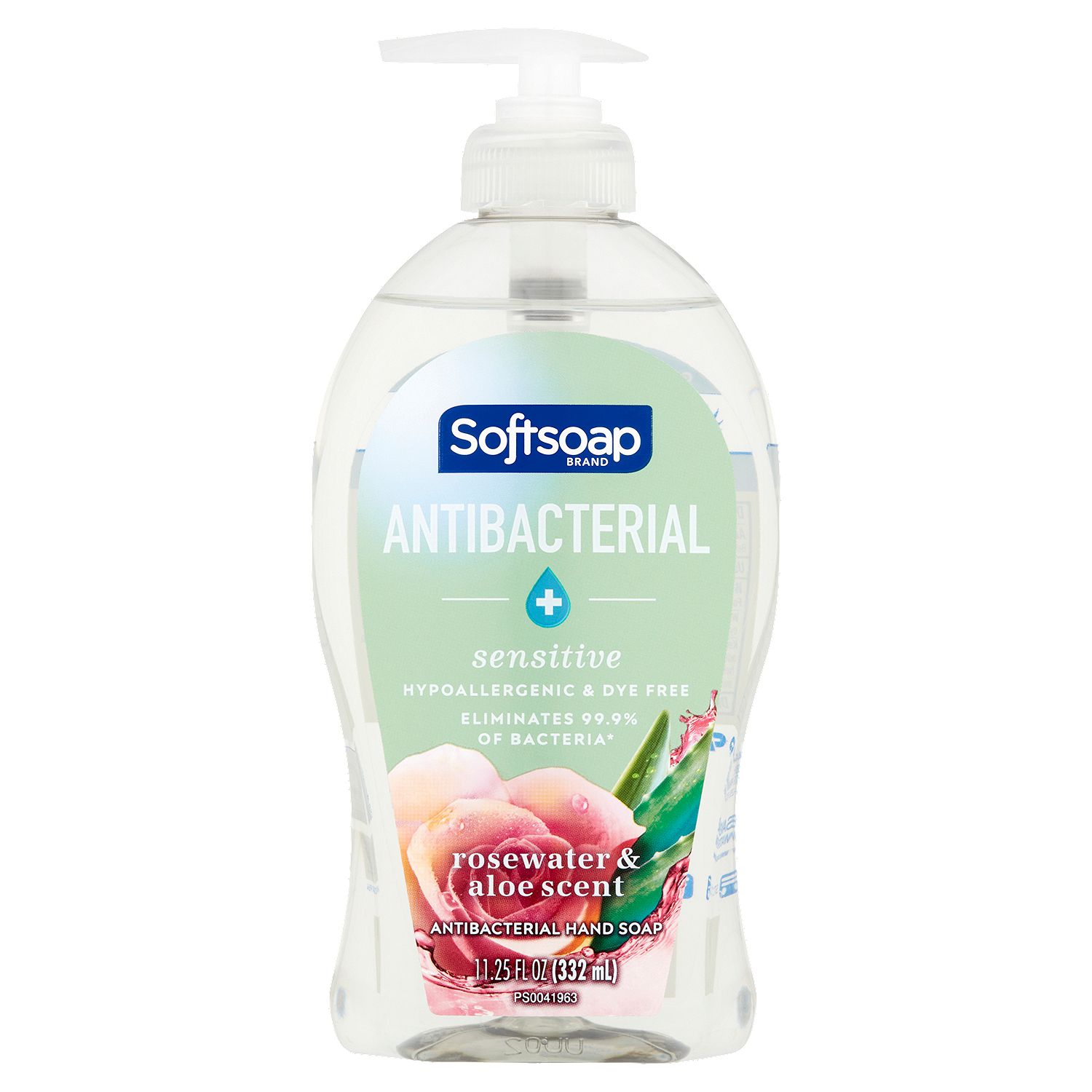 Softsoap Sensitive Rosewater &amp; Aloe Scent Antibacterial Hand Soap, 11.25 fl oz