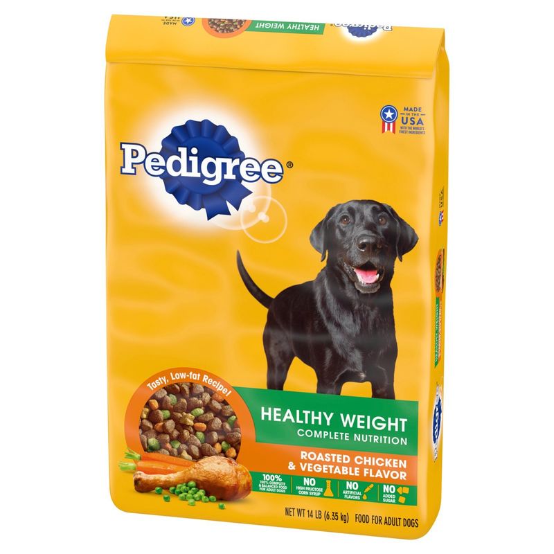Pedigree Healthy Weight Roasted Chicken &amp; Vegetable Flavor Food for Adult Dogs, 14 lb