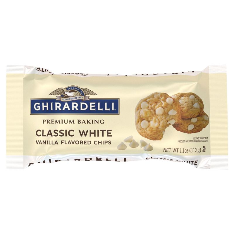 Ghirardelli Premium Baking Classic White Vanilla Flavored Chips, 11 oz