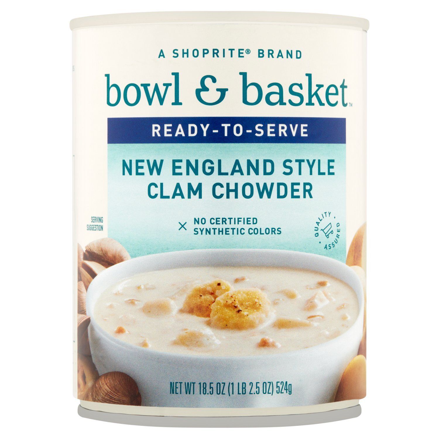Bowl &amp; Basket Ready To Serve New England Style Clam Chowder, 18.5 oz