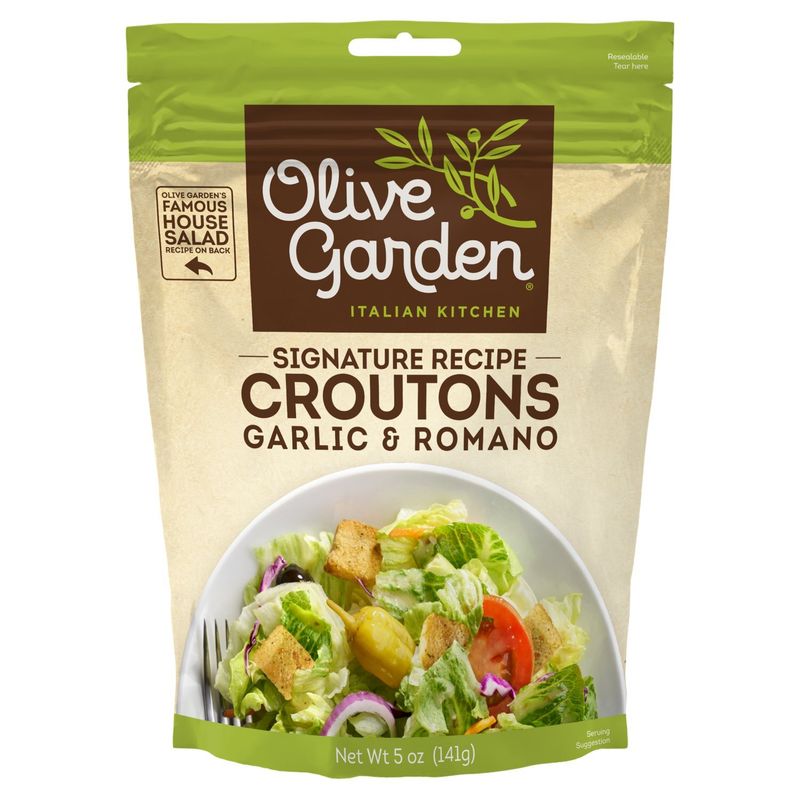 Olive Garden Italian Kitchen Signature Recipe Garlic &amp; Romano Croutons, 5 oz