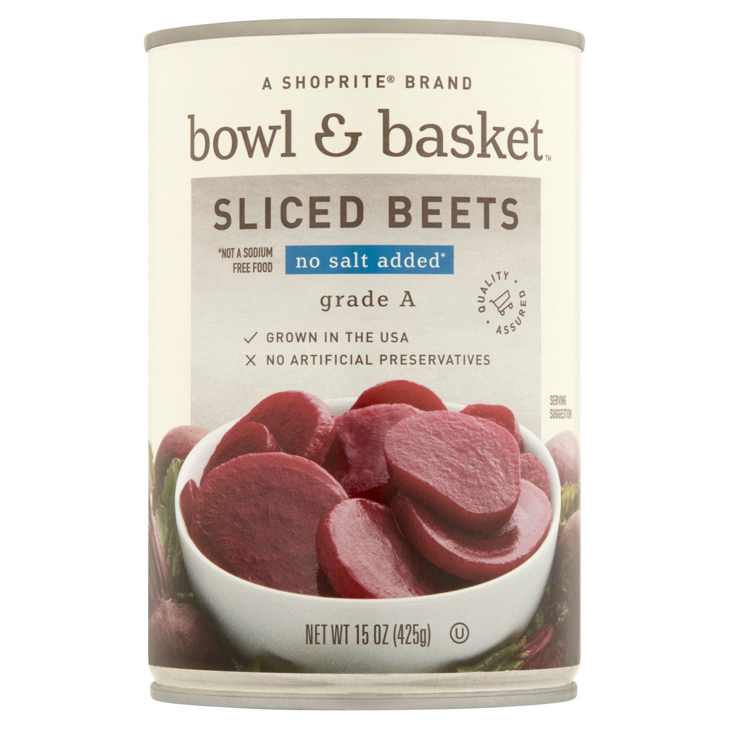 Bowl &amp; Basket No Salt Added Sliced Beets, 15 oz