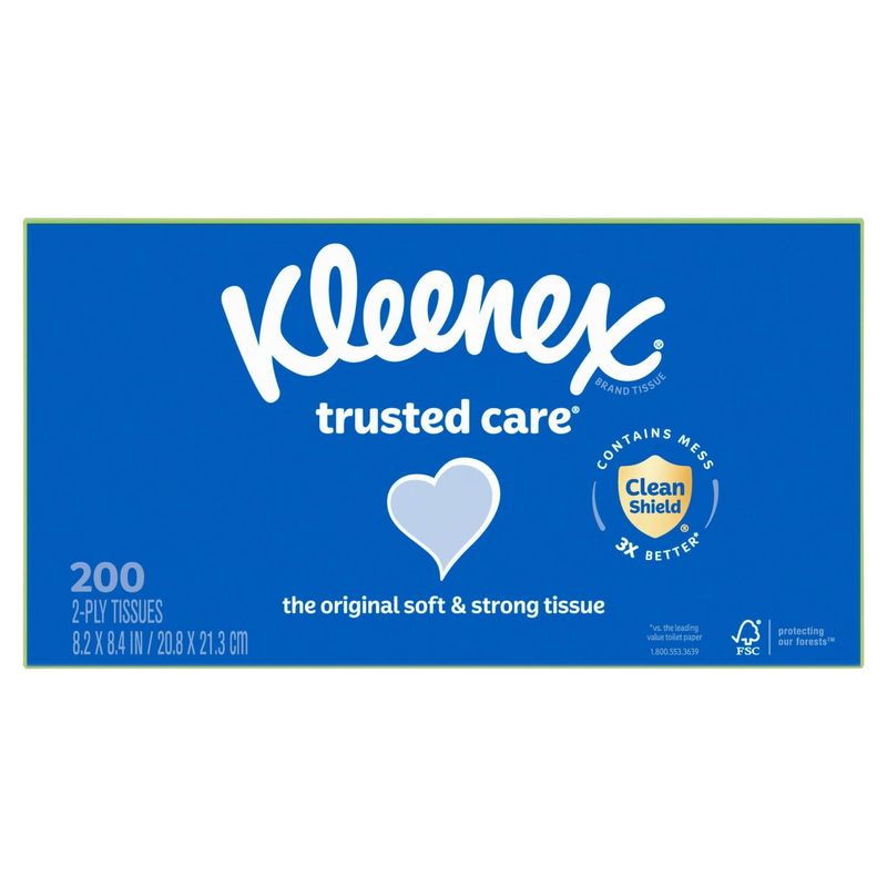Kleenex Trusted Care Tissues, 2 ply, 200 count