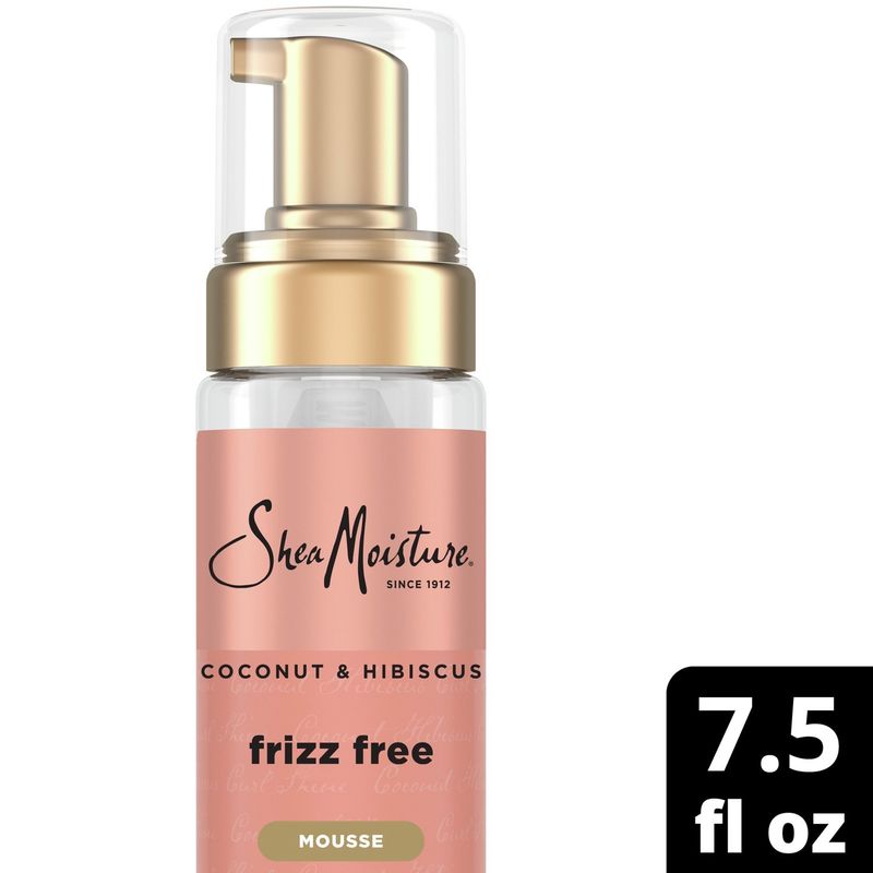SheaMoisture Coconut &amp; Hibiscus Frizz Free Mousse, 7.5 fl oz