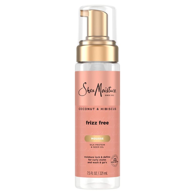 SheaMoisture Coconut &amp; Hibiscus Frizz Free Mousse, 7.5 fl oz