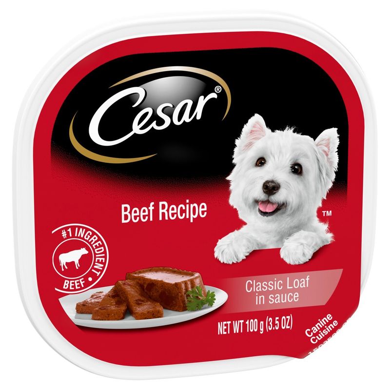 Cesar Beef Recipe Classic Loaf in Sauce Dog Food, 3.5 oz