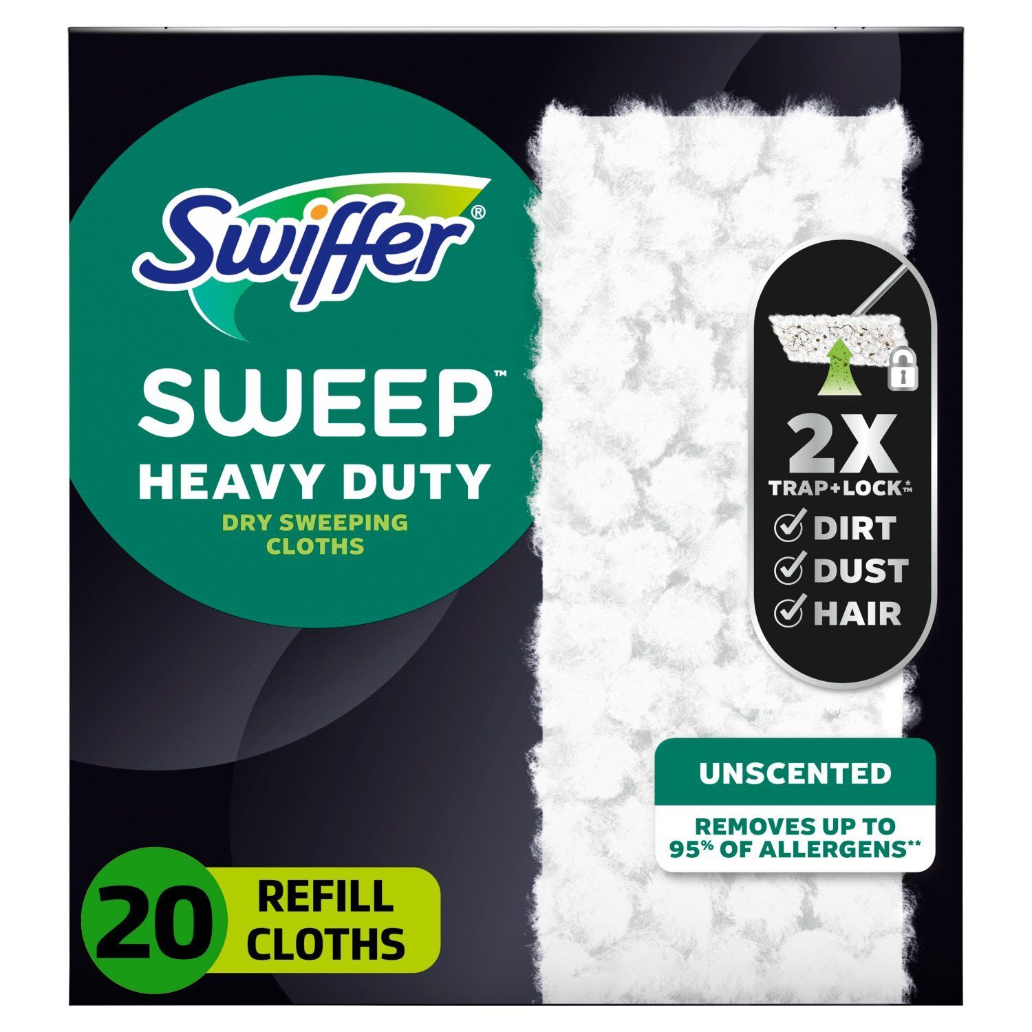 Swiffer Sweep Unscented Heavy Duty Dry Sweeping Cloths, 20 count