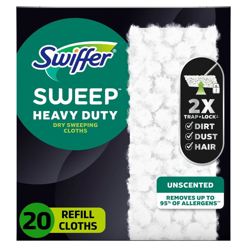 Swiffer Sweep Unscented Heavy Duty Dry Sweeping Cloths, 20 count
