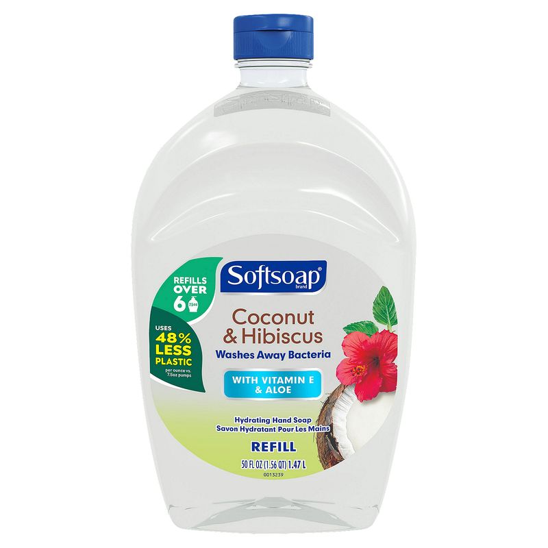 Softsoap Moisturizing Liquid Hand Soap Refill, Coconut &amp; Hibiscus - 50 Fluid Ounce