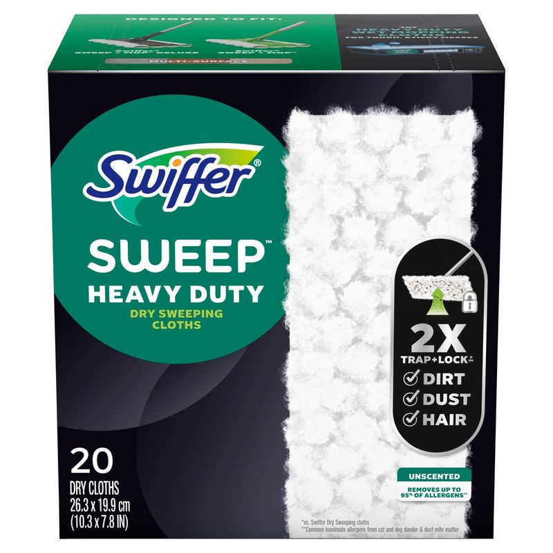 Swiffer Sweep Unscented Heavy Duty Dry Sweeping Cloths, 20 count
