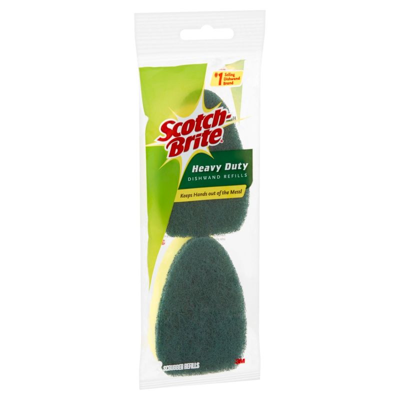 Scotch-Brite Heavy Duty Dishwand Scrubber Refills, 2 count