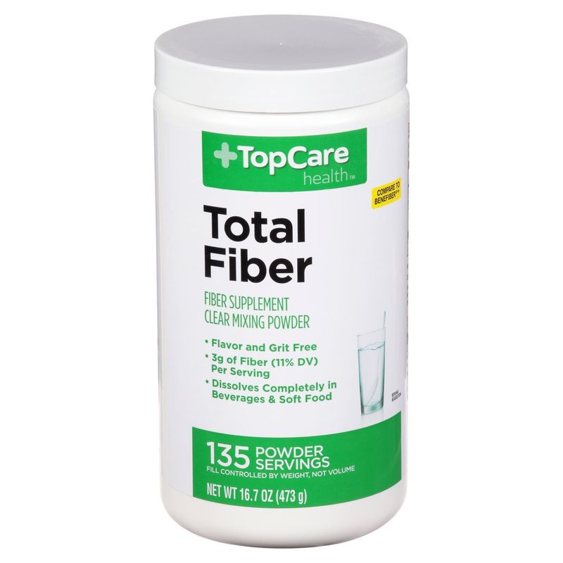 TopCare Health Total Fiber Supplement Clear Mixing Powder, 16.7 oz