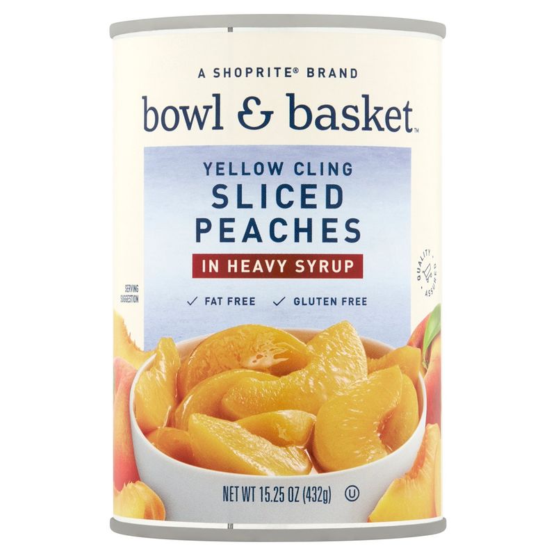 Bowl &amp; Basket Yellow Cling Sliced Peaches in Heavy Syrup, 15.25 oz