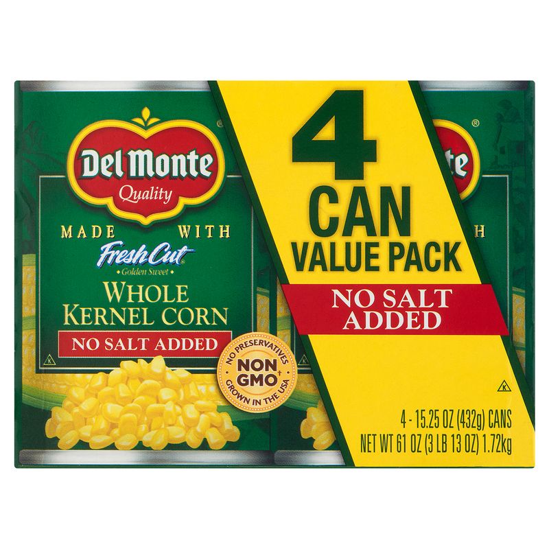 Del Monte Whole Kernel Corn Value Pack, 15.25 oz, 4 count