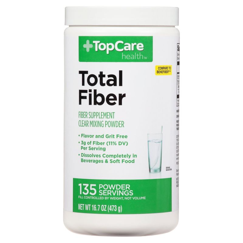 TopCare Health Total Fiber Supplement Clear Mixing Powder, 16.7 oz