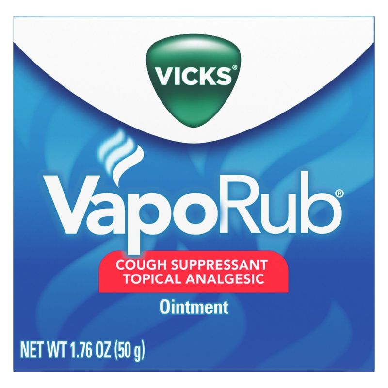 Vicks VapoRub, Original, Cough Suppressant, Topical Chest Rub &amp; Analgesic Ointment,  Medicated Vick