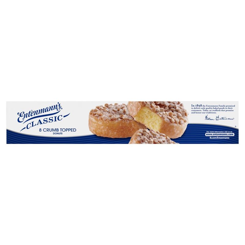 Entenmann's Classic Crumb Topped Donuts, 8 count, 1 lb 0.5 oz