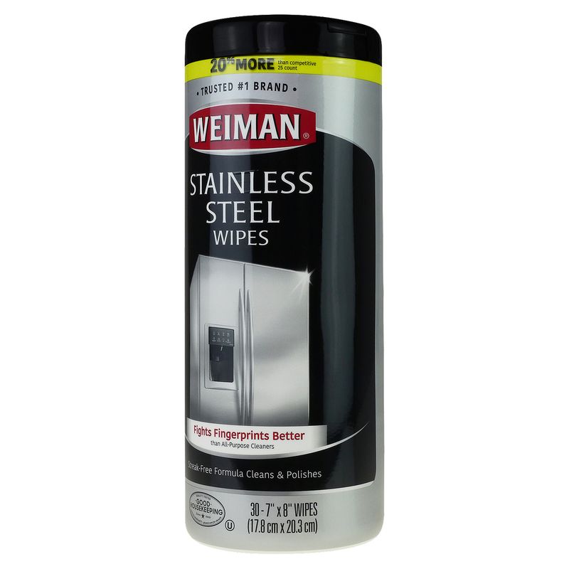 Weiman Stainless Steel Wipes, 30 count