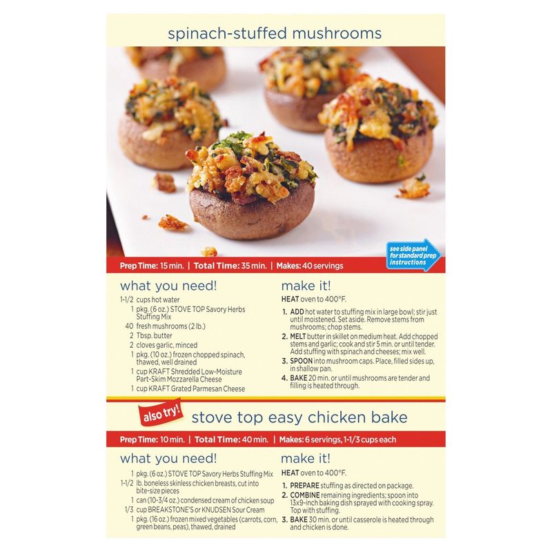Stove Top Savory Herbs Stuffing Mix, 6 oz