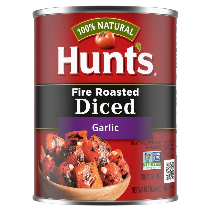 Hunt's Fire Roasted Diced Garlic Tomatoes, 14.5 oz