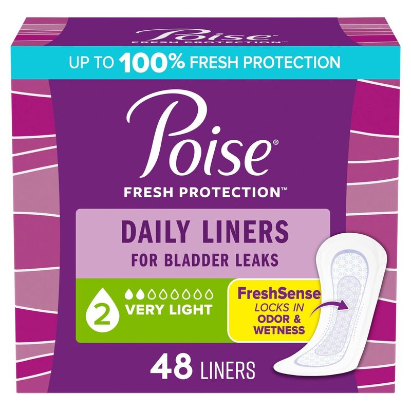 Poise Fresh Protection Very Light Daily Liners, 48 count