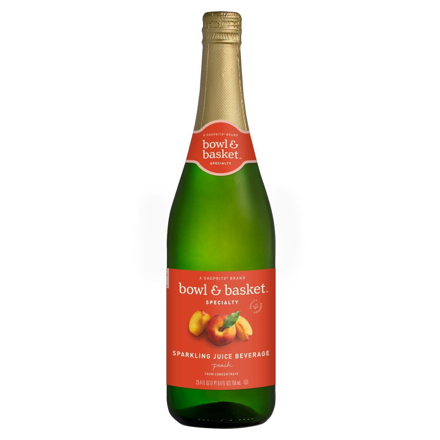 Bowl &amp; Basket Specialty Peach Sparkling Juice Beverage, 25.4 fl oz