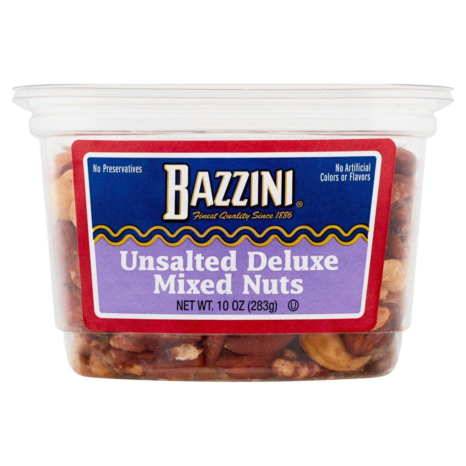 Bazzini Unsalted Deluxe Mixed Nuts, 10 oz